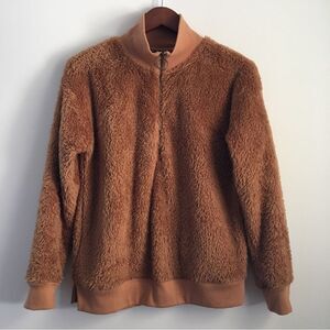 Teddy Fleece Half Zip Pullover | Size Small